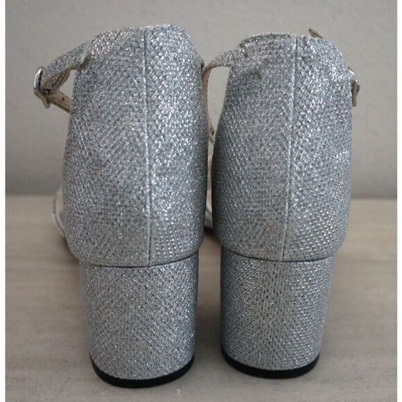 Benjamin Walk x Touch Ups Women's Sz 8W Silver Metallic Zoey Heeled Sandals - Picture 5 of 10